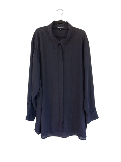 Black Oversized Longline Shirt