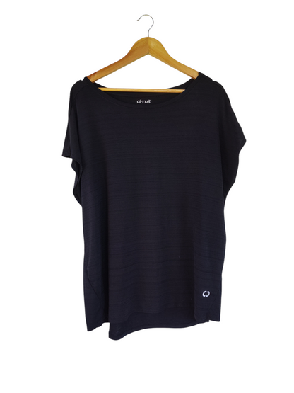 Circuit Black Relaxed Activewear T-Shirt – Size 18