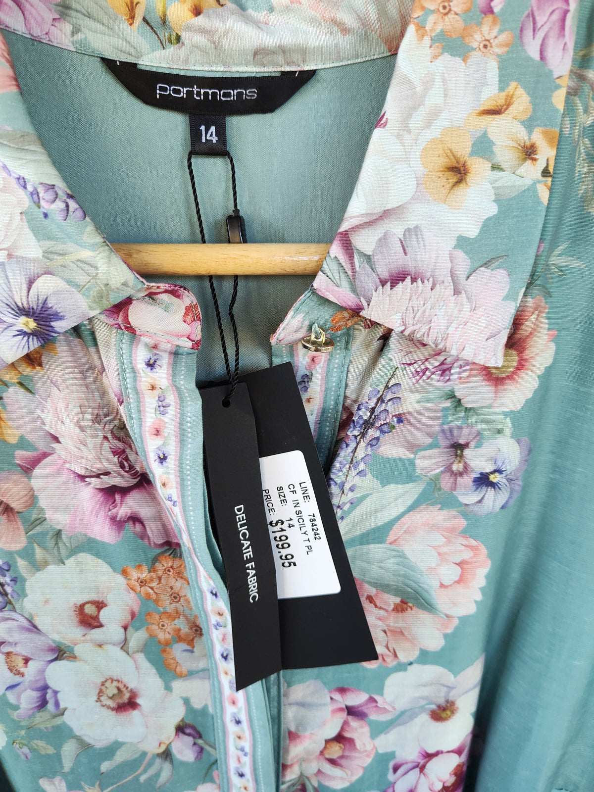 Portmans Turquoise Floral Belted Maxi Shirt Dress