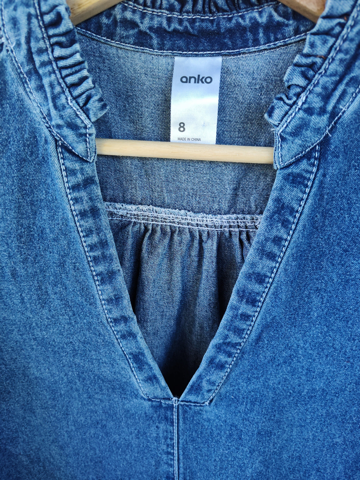 Anko Blue Denim Tiered Maxi Dress