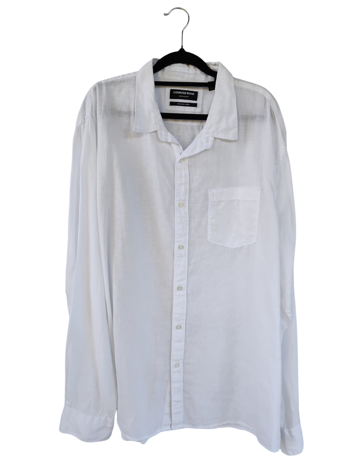 Country Road White Organic Linen Long Sleeve Shirt