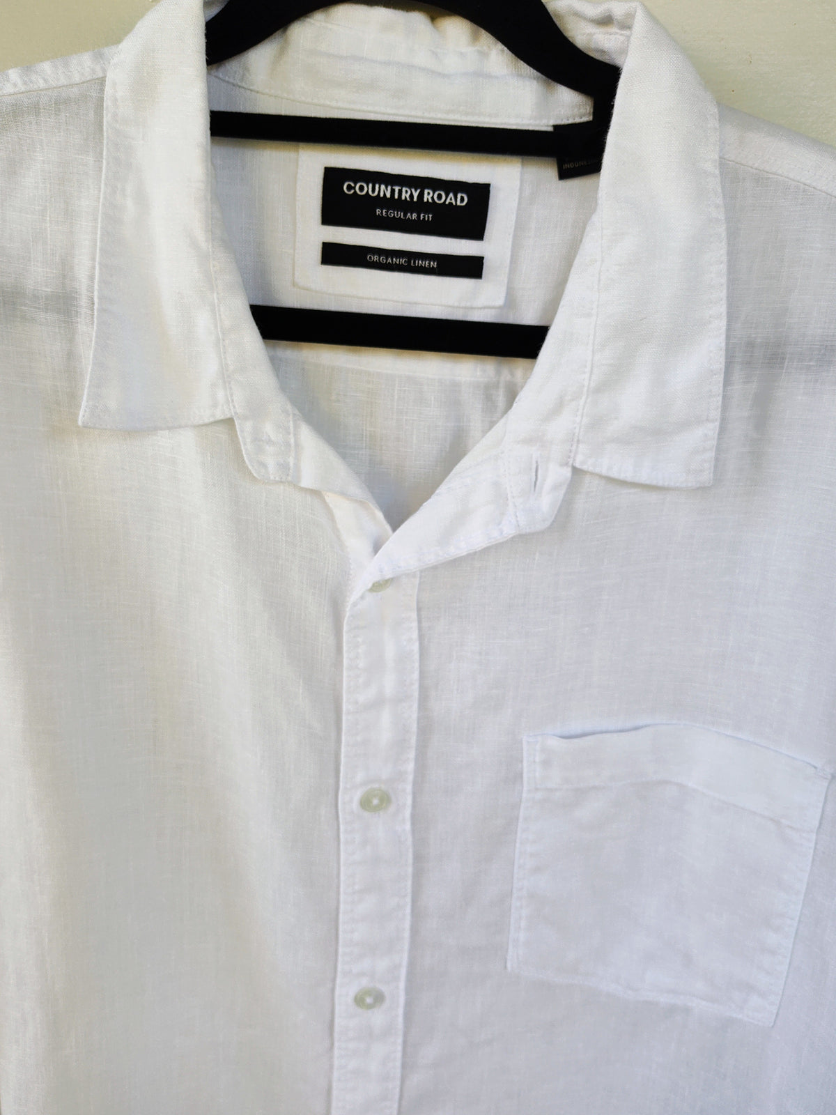 Country Road White Organic Linen Long Sleeve Shirt