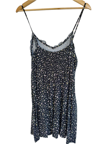 H&M Divided Black Ditsy Floral Cami Mini Dress
