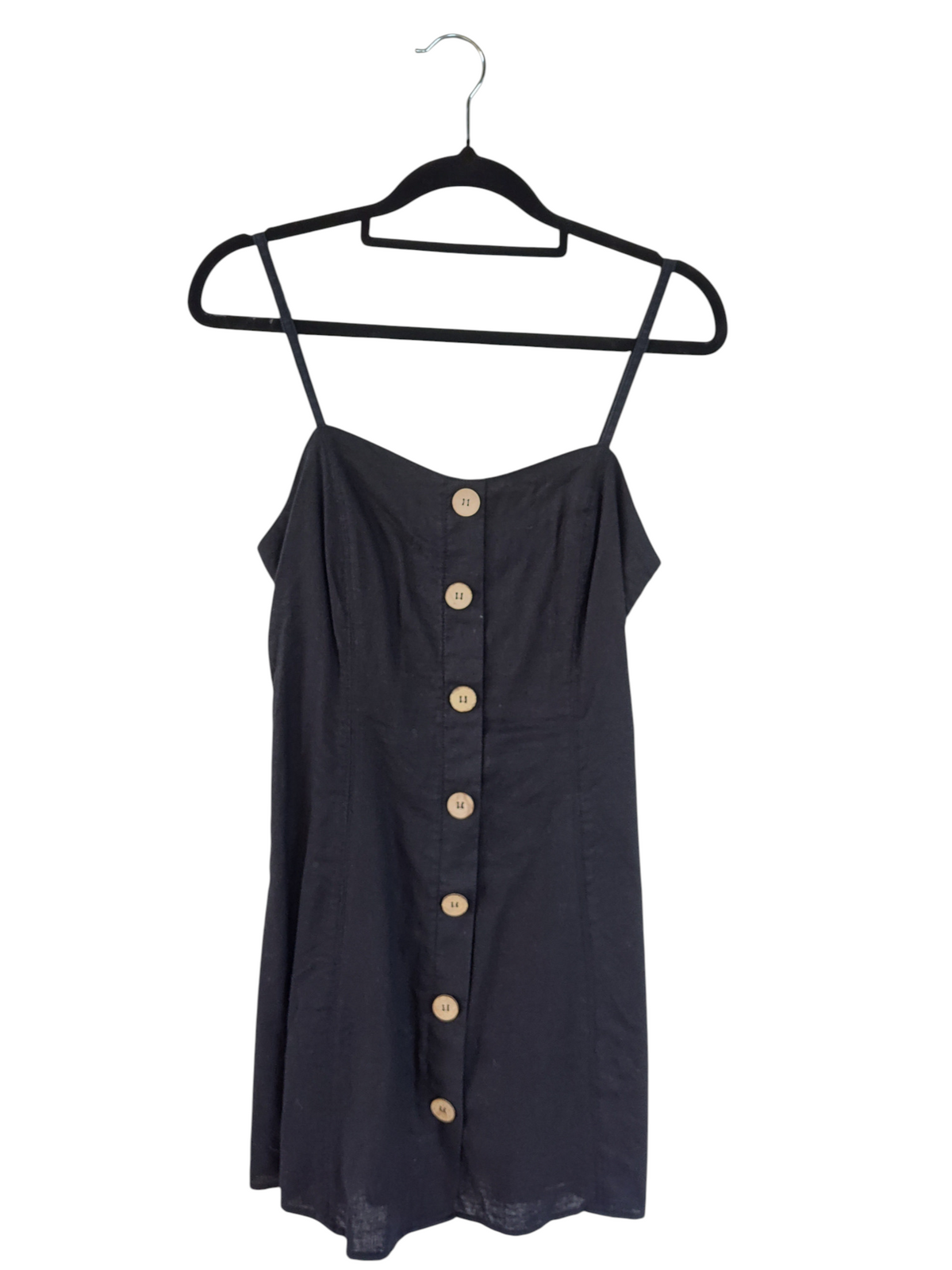 Mooloola Black Button Front Cami Mini Dress