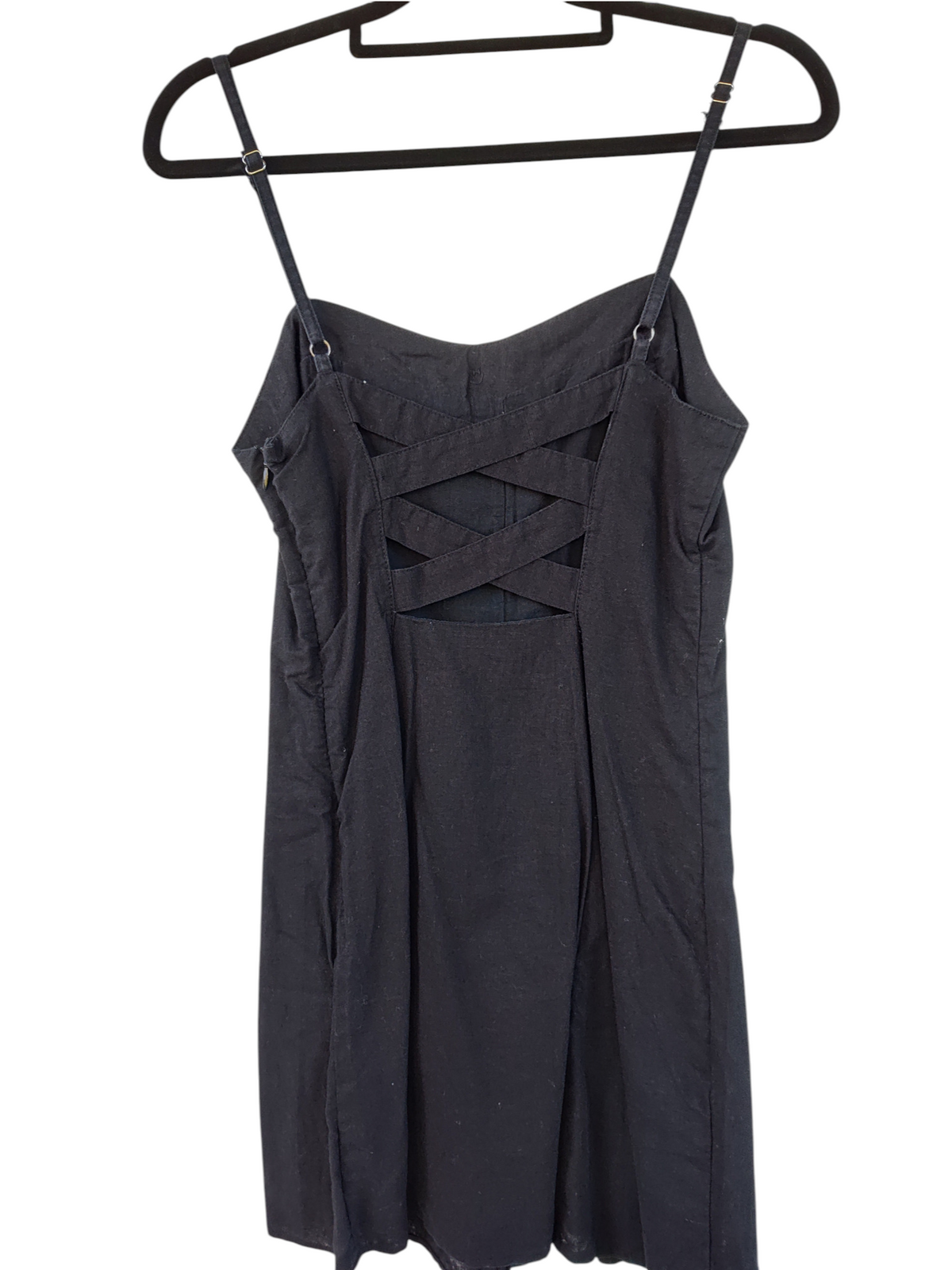 Mooloola Black Button Front Cami Mini Dress