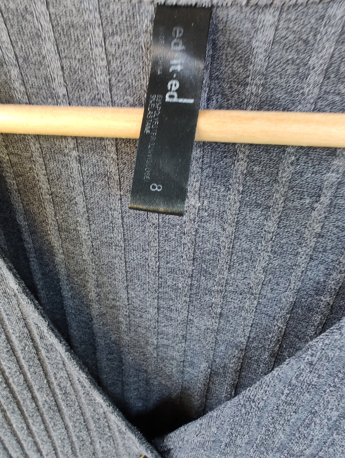 Ed.it.ed Ribbed Grey Maxi Cardigan