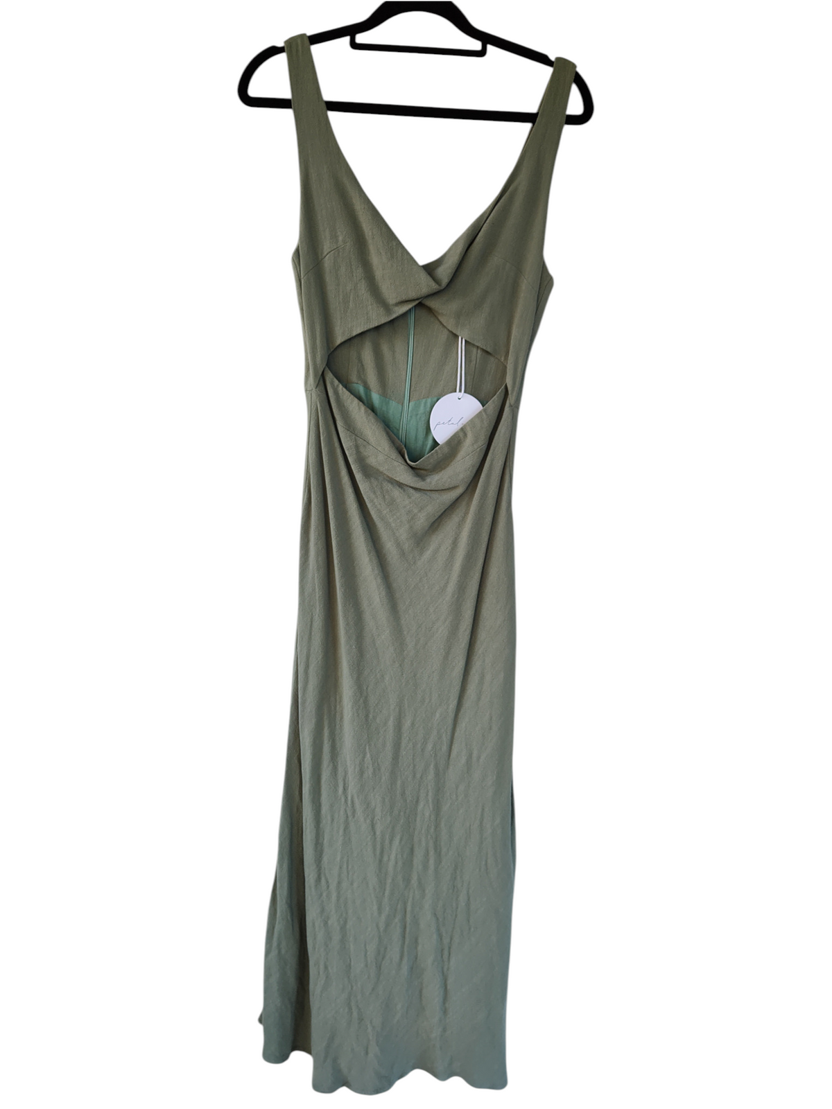 Petal + Pup Sage Green Cut Out Maxi Dress