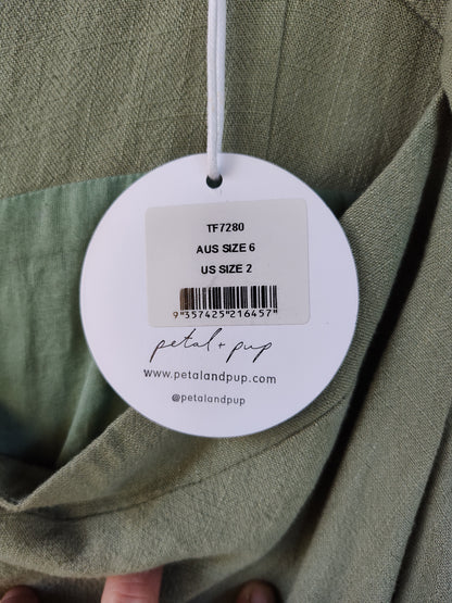 Petal + Pup Sage Green Cut Out Maxi Dress