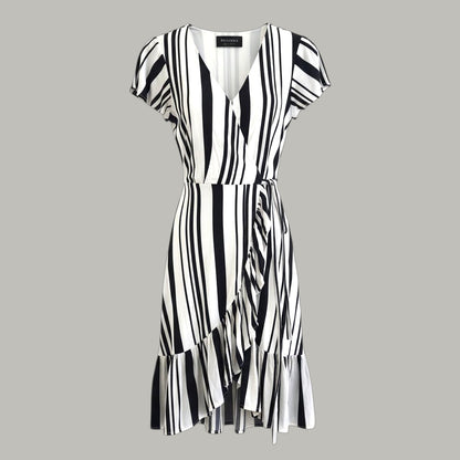 Decjuba Black and White Stripe Dress