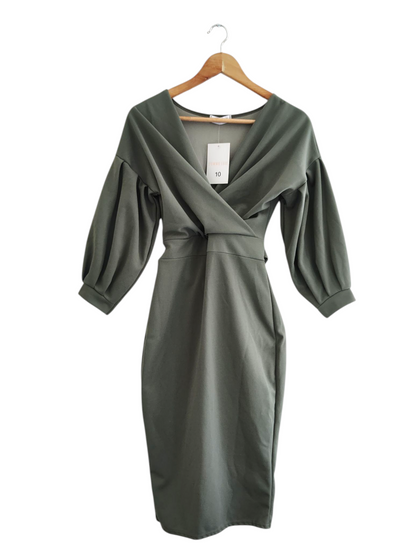 Femme Lux Sage Green Dress - Brand New W Tag