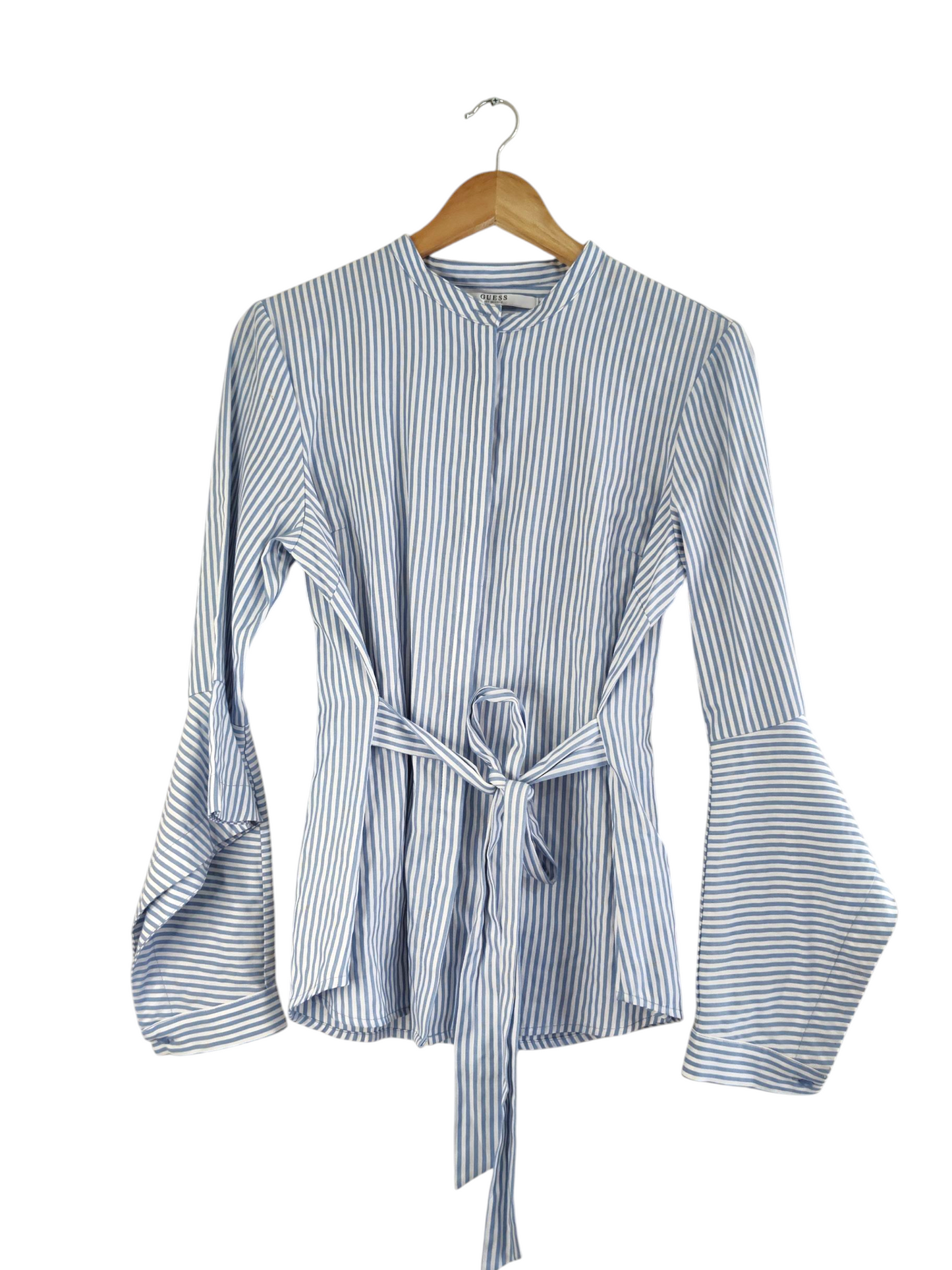 Guess Blue & White Stripe Blouse