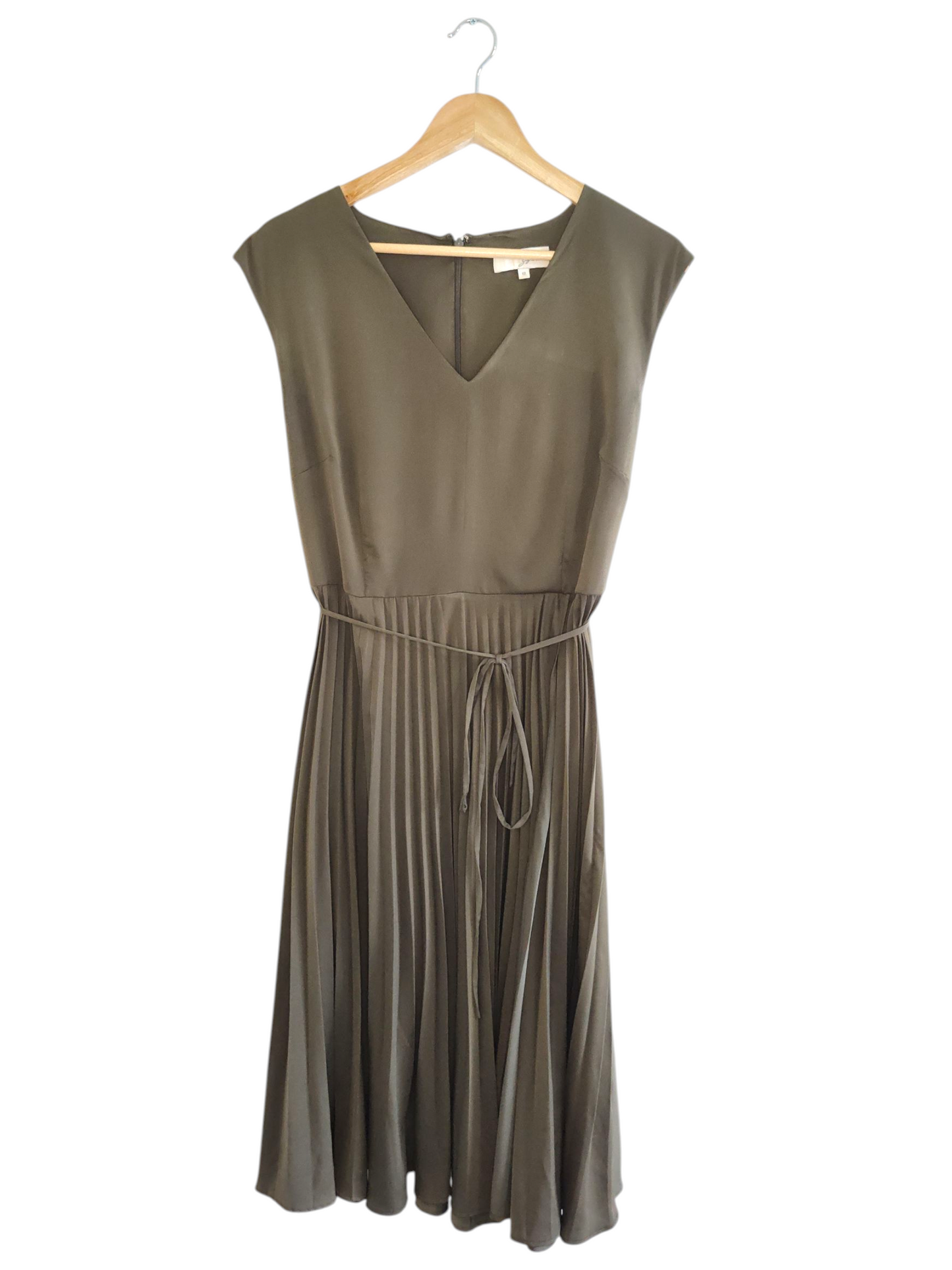 Sportscraft Olive Pleated Midi Dress