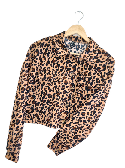 Leopard Print Crop Jacket