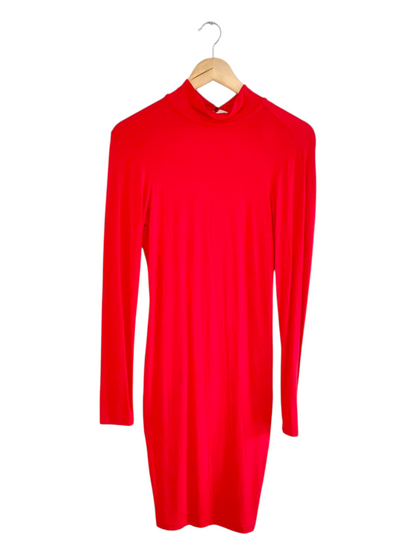 Red Open Back Midi Dress