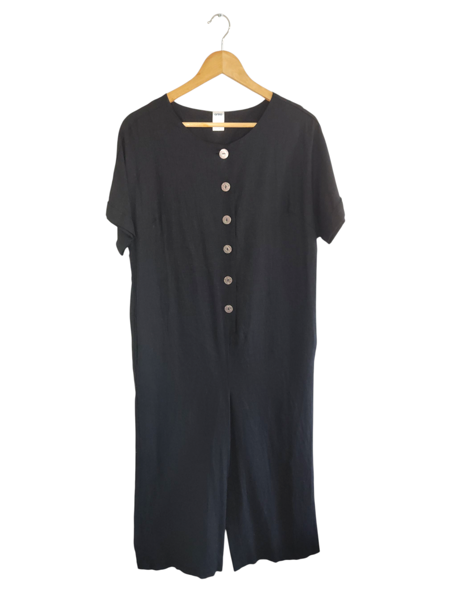 Oversized Loose Fitting Linen One-Piece