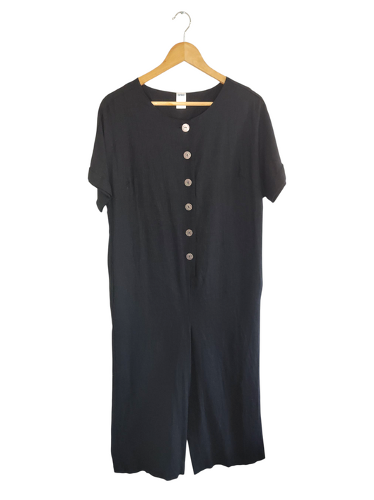 Oversized Loose Fitting Linen One-Piece