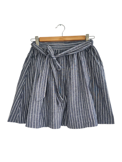 Stripe Blue and White High Waisted Skirt