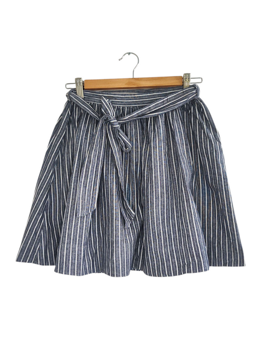 Stripe Blue and White High Waisted Skirt