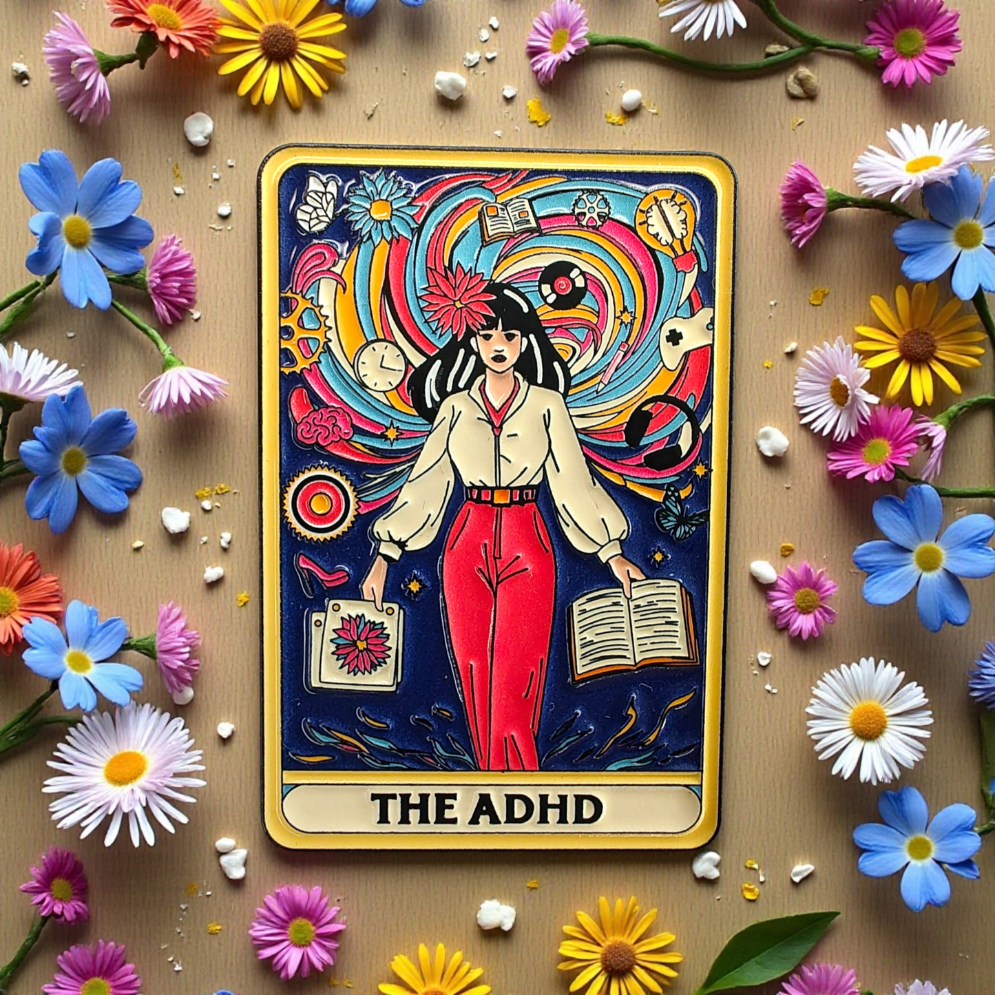 The ADHD Tarot Card Pin