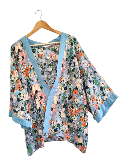 Floral Print Kimono Wrap