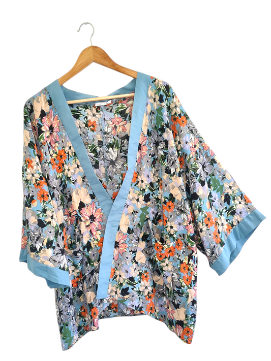 Floral Print Kimono Wrap