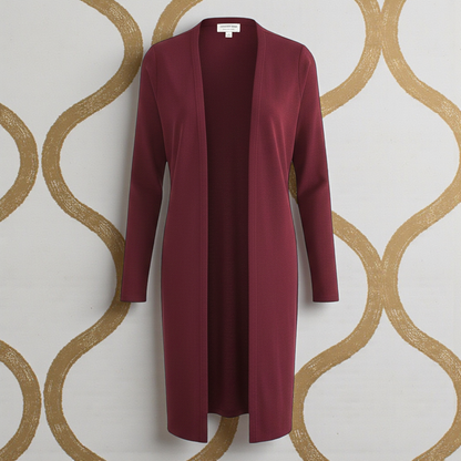 Burgundy Maxi Cardigan