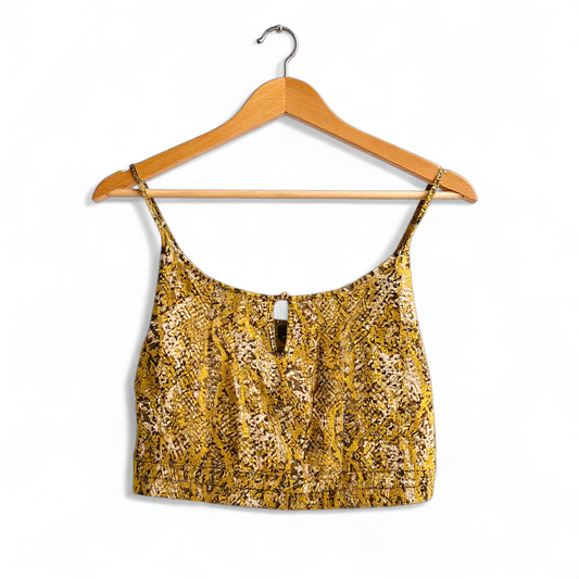 Print Sleeveless Crop Blouse