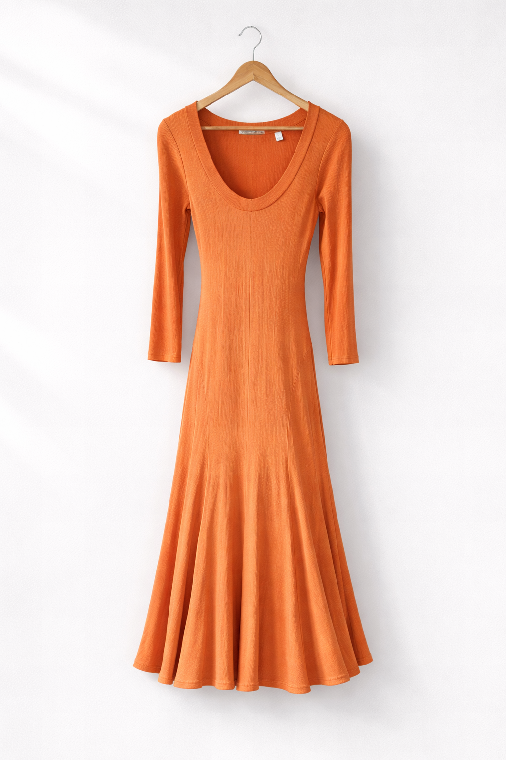Country Road Long Sleeve Ribbed Maxi Dress – Burnt Orange