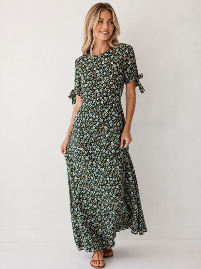 Asos Green Floral Print Maxi Dress