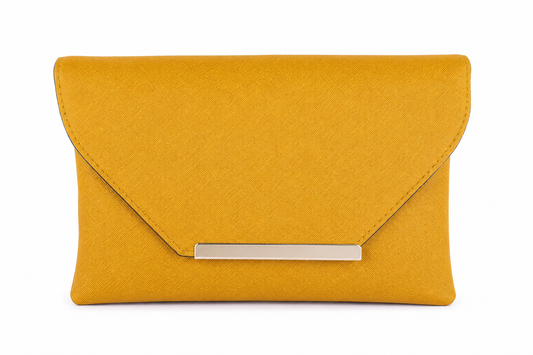 Mustard Yellow Envelope Clutch