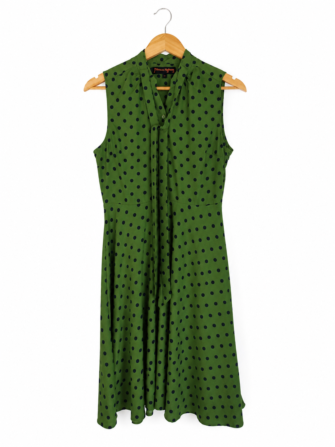 Princess Highway Green Polka-Dot Midi Dress