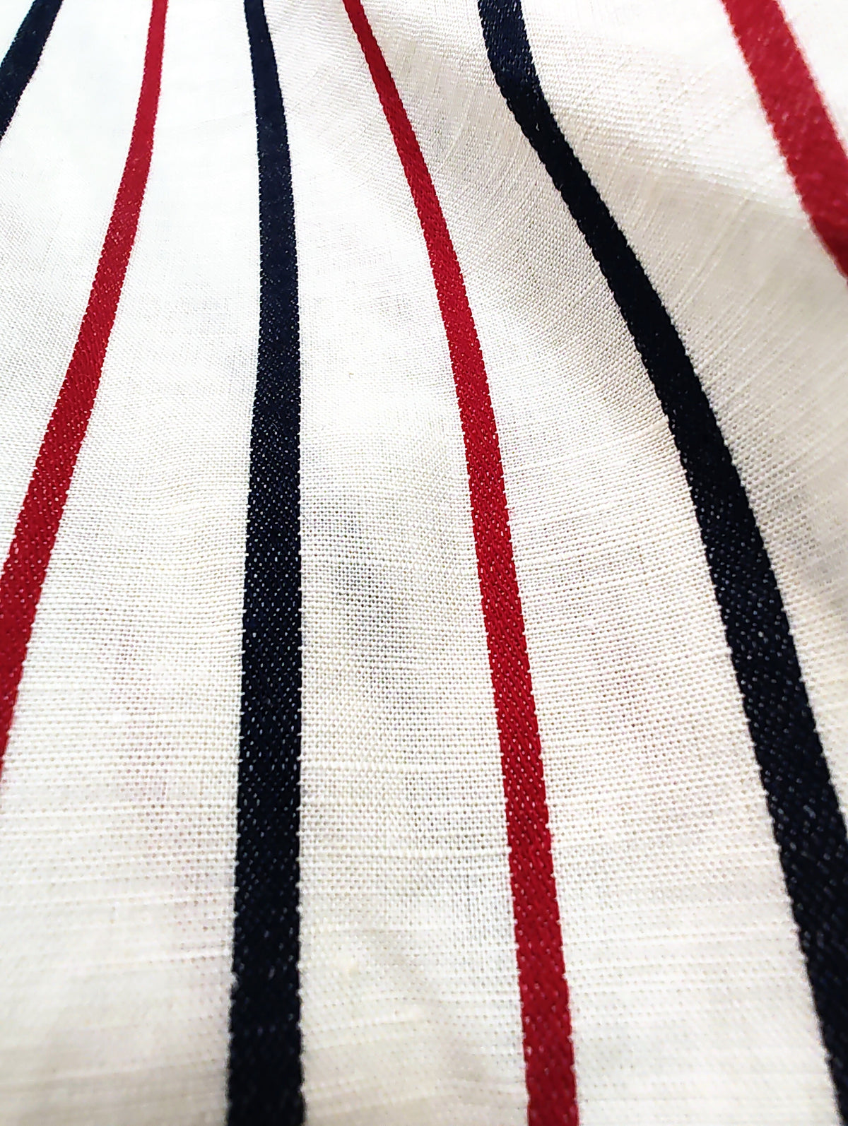 Piper White Red and Navy Striped Layered Skirt