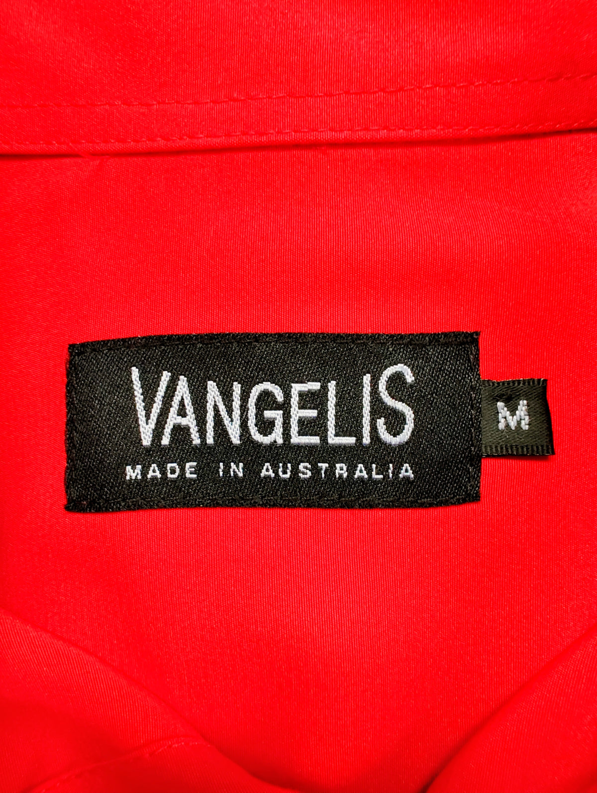 Vangelis Red Long-Sleeve Button-Up Shirt